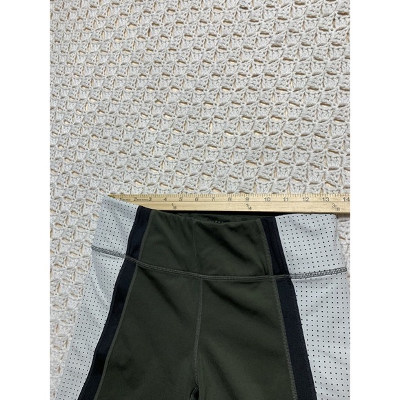 Athleta Colorblock Legging Women Sz M Contender 7/8 Tight,‎ Olive Green/White - Picture 6 of 9